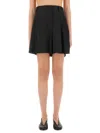 Moschino Black Solid Shorts In Black