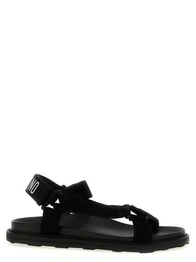 MOSCHINO BLACK SPORTY SANDALS