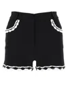 Moschino High-waist Lace-trim Buttoned Shorts