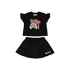 Moschino Short-sleeved T-shirt And Skirt Set In Black