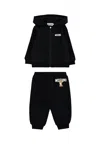 Moschino Black Suit For Babykids With Teddy Bear In Black