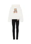 Moschino Black Suit For Girl With Teddy Bear In Black