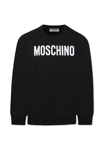 MOSCHINO BLACK SWEATSHIRT FOR KIDS WITH LOGO