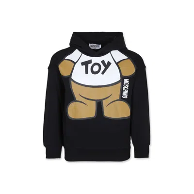 Moschino Boys Black Kids Bear-print Stretch-cotton Dress 4-14 Years