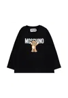 Moschino Black T-shirt For Babykids With Teddy Bear In Black
