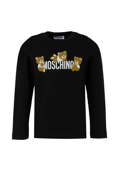 Moschino Black T-shirt For Kids Teddy Bears
