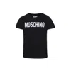 Moschino Black T-shirt For Kids With Logo In Schwarz