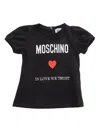 MOSCHINO BLACK T-SHIRT WITH LOGO