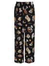 Moschino Pants Featuring Elastic Waistband Print In Black