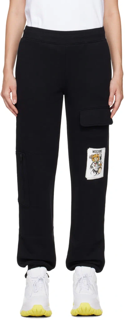 MOSCHINO BLACK TEDDY BEAR LOUNGE PANTS