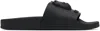Moschino Black Teddy Bear Pool Slides In 000 Nero