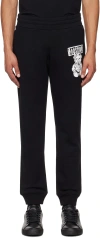Moschino Black Teddy Bear Sweatpants In Multi Black
