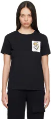 Moschino Teddy Bear-print Cotton T-shirt In Black