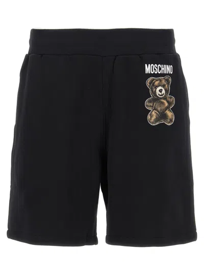 Moschino Black Teddy Sweatshirt Bermuda Shorts