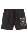 Moschino Teddy Bear Print Swim Shorts In Black