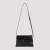 Moschino Structured Leather Shoulder Bag With Adjustable Strap In Black