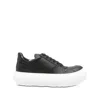 Moschino Sneakers In Calf Leather Ollie In Black