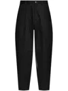 Moschino Logo Patch Trousers In Black