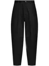 Moschino Logo Patch Trousers In Black
