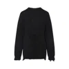 Moschino Oversized Pullover In Carved Wool In Black