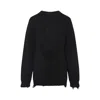 Moschino Oversized Pullover In Carved Wool In Black