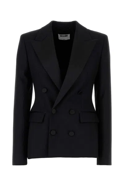 MOSCHINO BLACK WOOL BLAZER