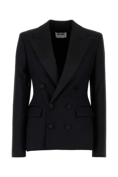 MOSCHINO BLACK WOOL BLAZER