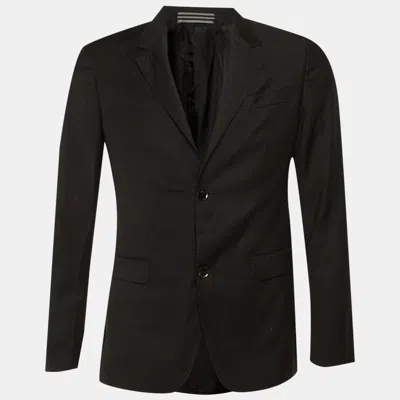 Pre-owned Moschino Black Wool Blend Single Breasted Blazer M