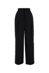 Moschino Black Wool Palazzo Pant In Black