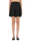 Moschino Couture Asymmetrical Wool Shorts