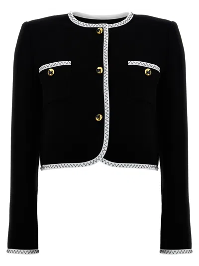 MOSCHINO BLACKWHITE CREPE SHORT JACKET