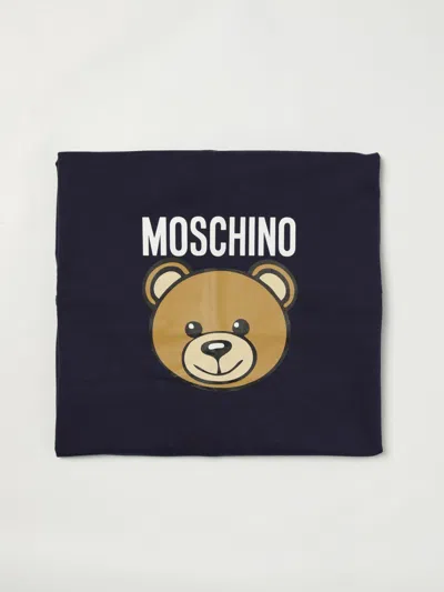 Moschino Blanket  Kids Colour Blue In Gold