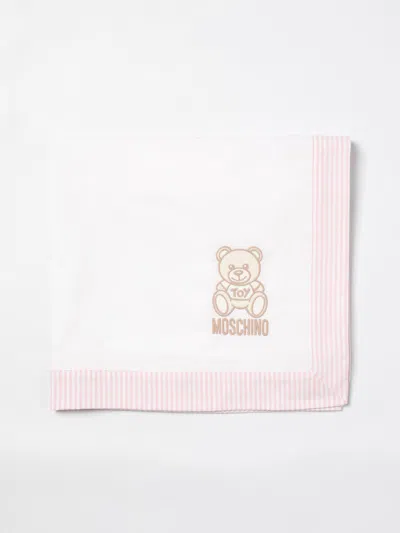 Moschino Blanket  Kids Color Pink In White