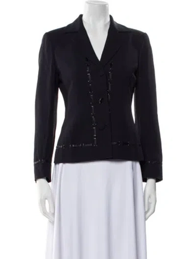 Pre-owned Moschino Blazer In Blue