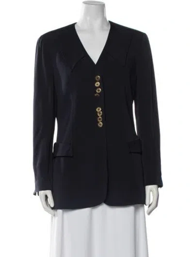 Pre-owned Moschino Blazer In Blue