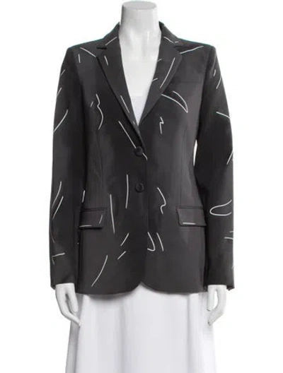 Pre-owned Moschino Blazer In Gray