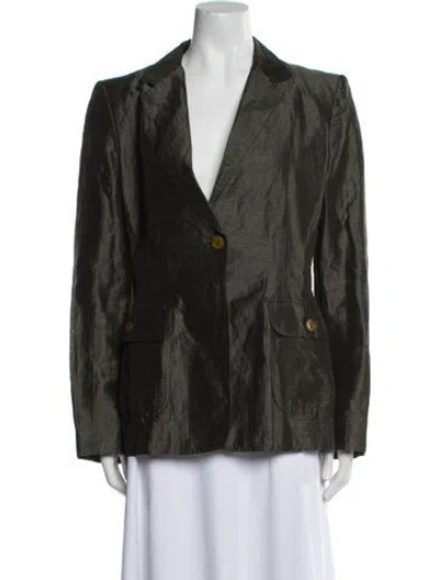 Pre-owned Moschino Blazer In Green