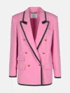 Moschino Blazer Double-breasted Gold Buttons In Pink