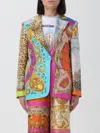Moschino Scarf Printed Twill Jacket In Multicolor