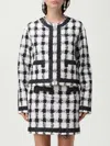 Moschino Textured Fabric Cropped Jacket In Multi