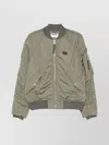 Moschino Blazer Ribbed Sleeve Zip Pockets In Gray