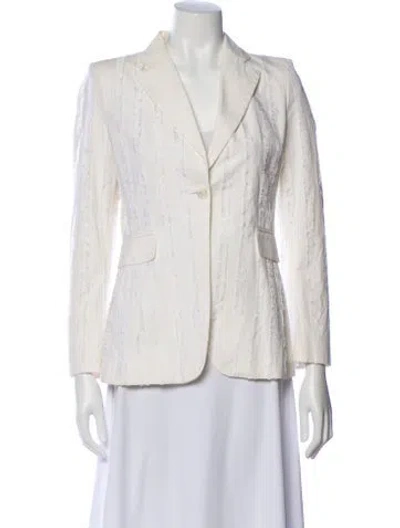Pre-owned Moschino Blazer In White