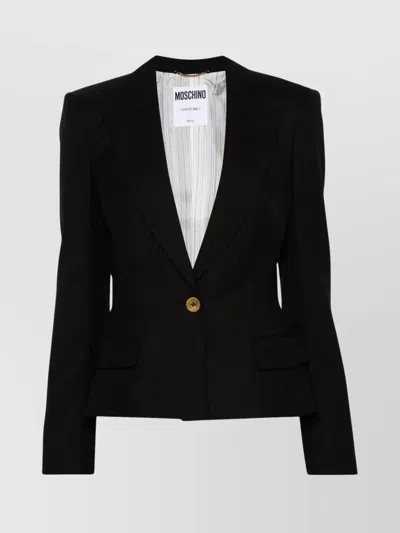 MOSCHINO BLAZER WOOL SHOULDER PADS
