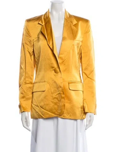 Pre-owned Moschino Blazer In Yellow