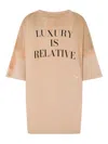 Moschino Printed Heavy Cotton T-shirt In Gold