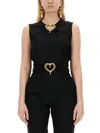MOSCHINO MOSCHINO BLOUSE WITH HEART APPLIQUE