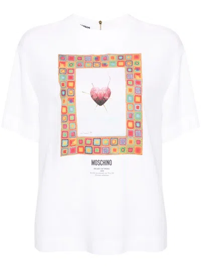 Moschino Blouse With Print In White