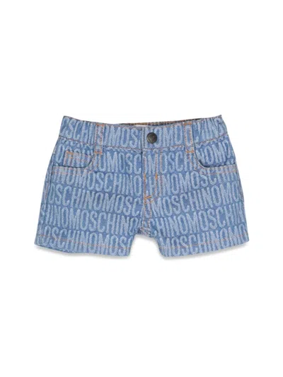 Moschino Chic Mini Shorts For Girls In Blue