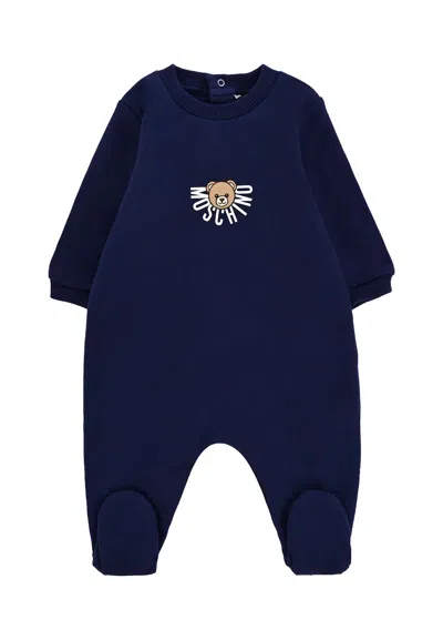 MOSCHINO BLUE BABYGROW FOR BABY BOY WITH TEDDY BEAR