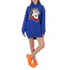 MOSCHINO MOSCHINO BLUE CAPSULE YEAR OF THE TIGER HOODIE DRESS